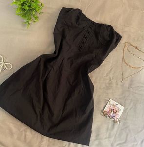 Black Strapless Mini Dress (bust 30-32)