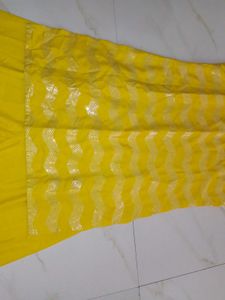Yellow Sequin Chevron Tank