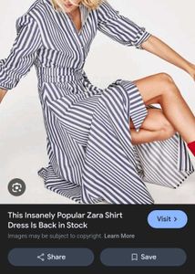 Zara Cotton Striped Summer Dress