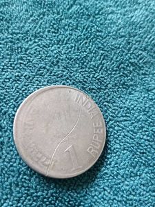 Push Through , Shift Error Silver Jubilee 1rs Coin
