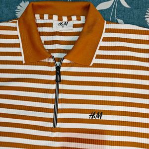 Retro Stripe Polo T-shirt