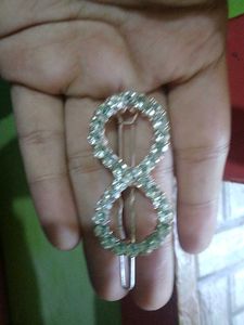 Rhinestone Infinity Hair Clip