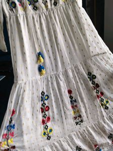 Boho Embroidered White Maxi Dress