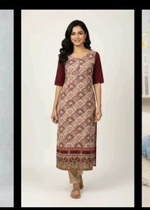Maroon Kurta