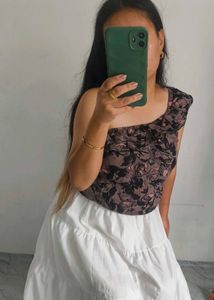 Floral One-Shoulder Top