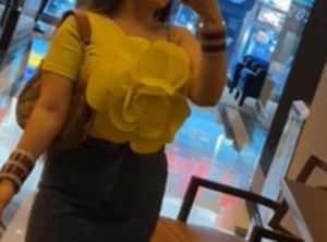 Fluroscent Green Floral Top