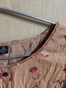 Brown Asthetic Kurti