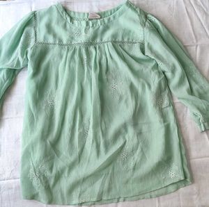 Mint Green Embroidered Top