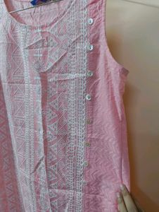 Pink Embroidered Kurta