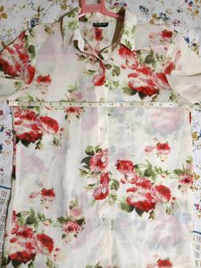 Floral Shirt Semi Sheer