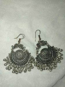 Silver Tone Earring Duo