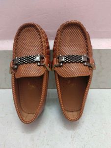 Brown Loafers with Metal Detail