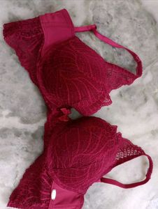 Burgundy Lace Bra