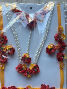 Haldi Ceremony artifical flower bridal set