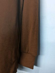 Brown Turtleneck Top