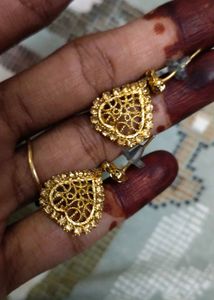 Golden Filigree Drop Earrings