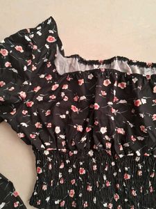 Floral Print Bell Sleeve Top