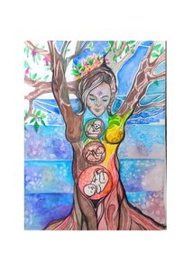 Watercolor Pregnancy Art Print