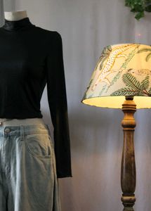 Black Mock Neck Top