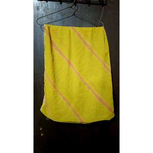 2 Dupattas: Teal &amp; Yellow Bandhani