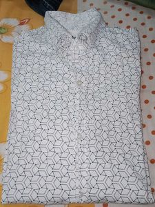 White Colour Check Shirt