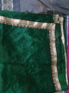 Beautiful Green Net Saree
