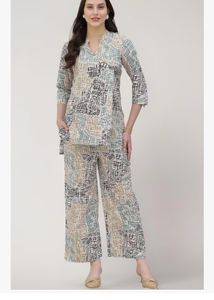 Printed Top & Palazzo Set(cord Set)