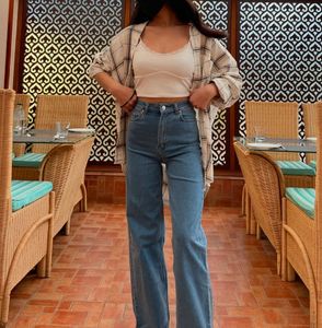 🎀H&M Wide High Jeans