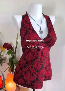 red carpet halter top