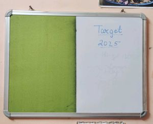 Green & White Memo & Chalk Board