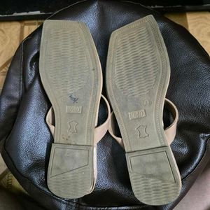 Elegant Beige Thong Sandals