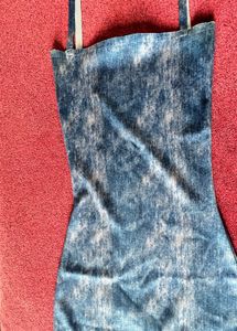 Denim Print Bodycon  Dress