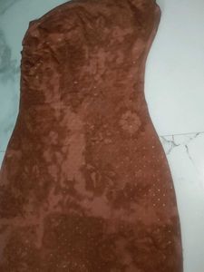 nude One Shoulder Dress