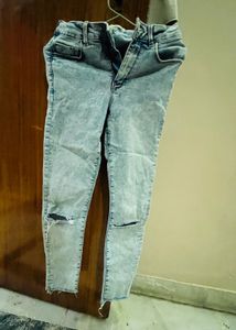 Ripped Knee Denim Jeans