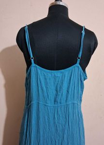 Turquoise Embroidered Maxi Dress