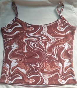 Brown And White Inner Come Top For Women
