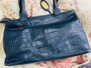 Hidesign Handbag Navy Blue