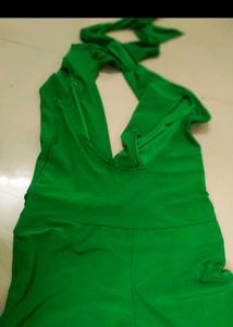 Green Halter Jumpsuit