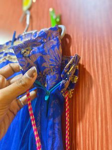 Women Designer Pink Blue Lehenga