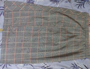 Plaid Knee Length Skirt