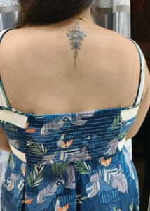 botanical print dress
