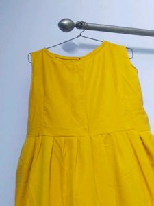 Yellow Sleeveless Button-Down Dress