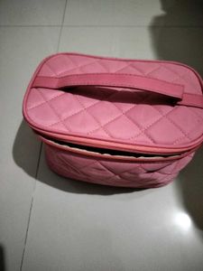 Quilted Pink Makeup Bag