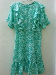 FLORAL RUFFLE DRESS