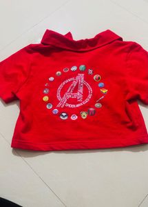 Red Bonkers Crop Top