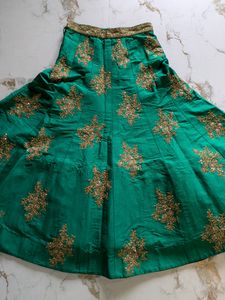 Green Embroidery Lehenga