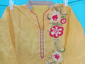 Yellow Kurta Leggings Pajama Dupatta Set XL Size