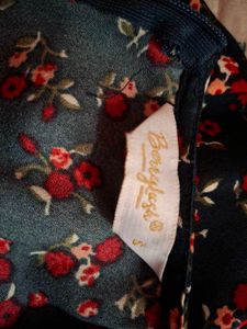 Navy Blue Ditsy Floral Print Dress