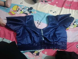 New peacock elegant saree with stitched blouse