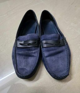 Blue Suede Loafers